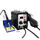 8586 700W 2 in 1 ESD Soldering Station LED Digital Solder Iron Desoldering Station BGA Rework Solder Station Hot Air G-un