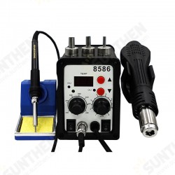 8586 700W 2 in 1 ESD Soldering Station LED Digital Solder Iron Desoldering Station BGA Rework Solder Station Hot Air G-un 8586 700W 2 in 1 ESD Soldering Station LED Digital Solder Iron Desoldering Station BGA Rework Solder Station Hot Air G-un