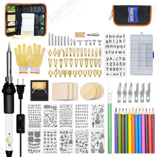 96Pcs 110V~240V 60W DIY Adjustable Temperature Electric Soldering Iron Welding Kit 96Pcs 110V~240V 60W DIY Adjustable Temperature Electric Soldering Iron Welding Kit