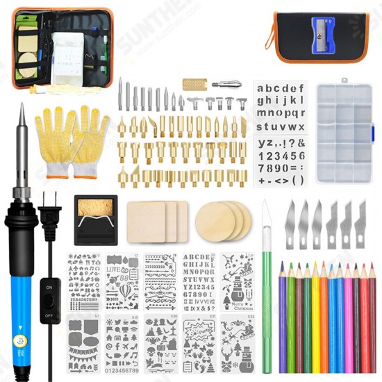 96Pcs 110V~240V 60W DIY Adjustable Temperature Electric Soldering Iron Welding Kit 96Pcs 110V~240V 60W DIY Adjustable Temperature Electric Soldering Iron Welding Kit