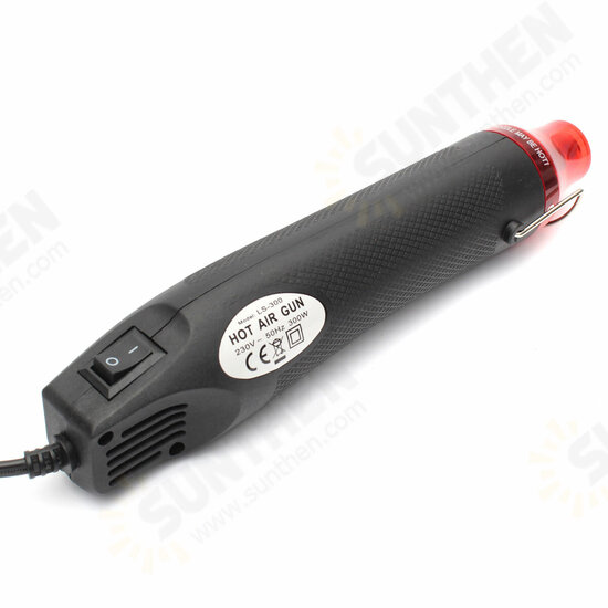 220V 300W Hot Air Gun DIY Electric Heat Shrink Pisotl Power Tool Hot Air Temperature Pistol with Supporting Seat