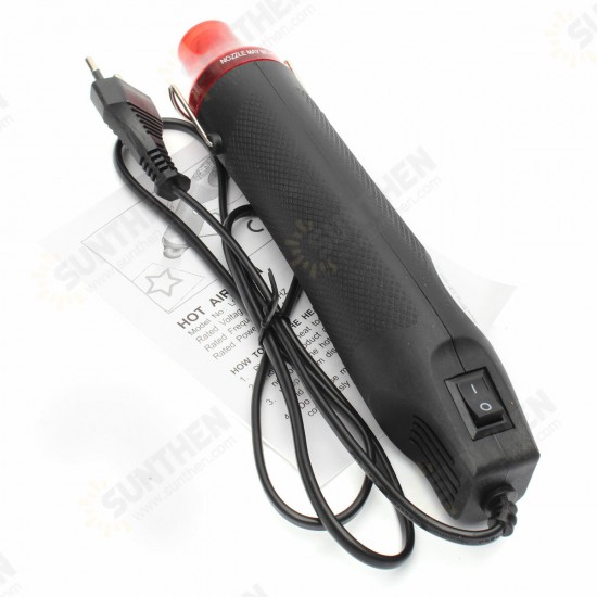 220V 300W Hot Air Gun DIY Electric Heat Shrink Pisotl Power Tool Hot Air Temperature Pistol with Supporting Seat