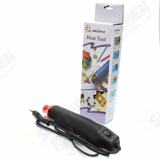 220V 300W Hot Air Gun DIY Electric Heat Shrink Pisotl Power Tool Hot Air Temperature Pistol with Supporting Seat