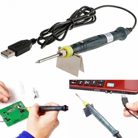 Portable USB Powered Mini 5V 8W Electric Soldering Iron With LED Indicator