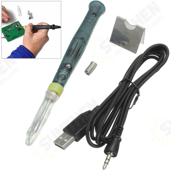 Portable USB Powered Mini 5V 8W Electric Soldering Iron With LED Indicator Portable USB Powered Mini 5V 8W Electric Soldering Iron With LED Indicator