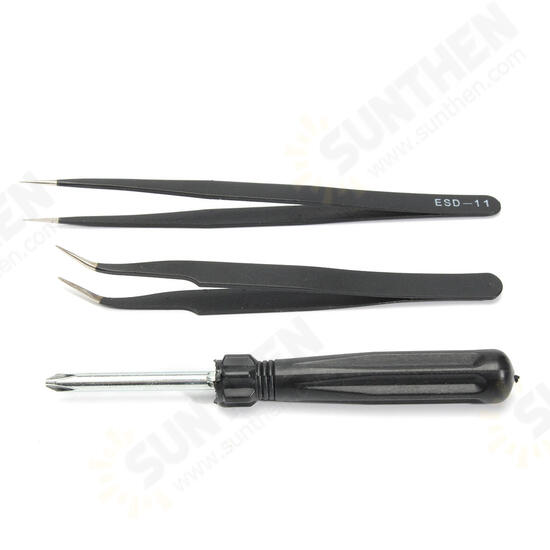 Professional 110V/220V 60W Adjustable Temperature Welding Solder Soldering Iron Tool Kit