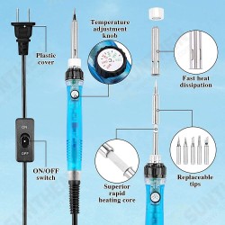DIY 99Pcs Wood Burning Kit Engraving Tool with Switch Thermostat Soldering Iron Pen Kit