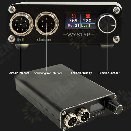 European Standard Upgraded Version DIY Hand Soldering Electric Soldering Iron Tool Soldering Station HY-T12-815P 2 in 1 Electric Soldering Iron