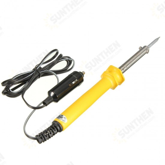 GJ DC 12V 30W Low Voltage Bevel eEectric Soldering Iron Fitted with Cigarette Lighter Plug for Auto Solder Repair Tool