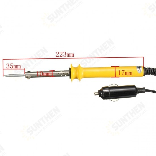 GJ DC 12V 30W Low Voltage Bevel eEectric Soldering Iron Fitted with Cigarette Lighter Plug for Auto Solder Repair Tool