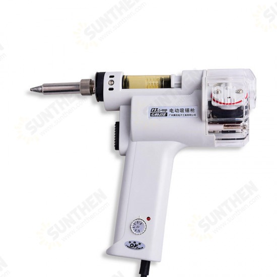 GJ S-998P 220V 100W Electric Vacuum Double-Pump Solder Sucker Desoldering Gun Soldering Iron GJ S-998P 220V 100W Electric Vacuum Double-Pump Solder Sucker Desoldering Gun Soldering Iron