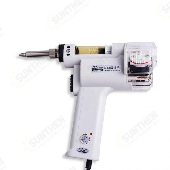 GJ S-998P 220V 100W Electric Vacuum Double-Pump Solder Sucker Desoldering Gun Soldering Iron