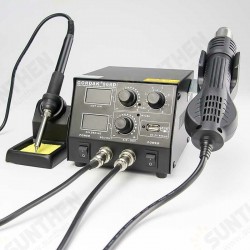 868D Intelligent 3 in 1 Anti-static Hot Air Dual Digital Soldering Station USB Charging Mobile Phone
