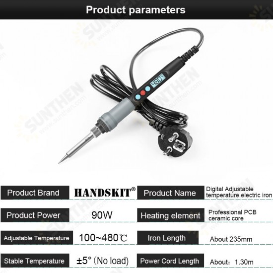 SI929 90W Digital Adjustable Temperature Electric Soldering Iron Kit for BGA SMD PCB IC Repair