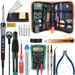 80W Digital Soldering Iron kit Temperature Electric Soldering Iron 110V 220V Multimeter Desoldeirng Pump Welding Tool