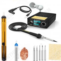 STC Soldering Station 100-500℃ Degree OLED Display 4Pin Temperature Controll With Soldering Wire Iron Tips Welding Tools