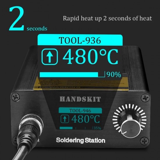 STC Soldering Station 100-500℃ Degree OLED Display 4Pin Temperature Controll With Soldering Wire Iron Tips Welding Tools