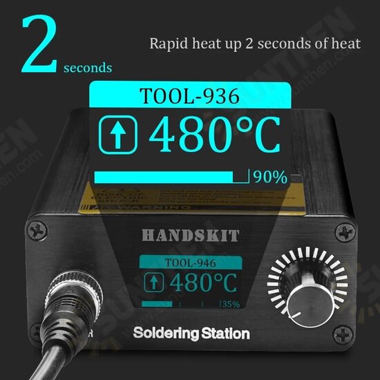 STC Soldering Station 100-500℃ Degree OLED Display 4Pin Temperature Controll With Soldering Wire Iron Tips Welding Tools