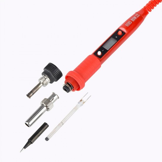 JCD 908S 220V 80W LCD Electric Welding Soldering Iron Adjustable Temperature Solder Iron With Soldering Iron Tips