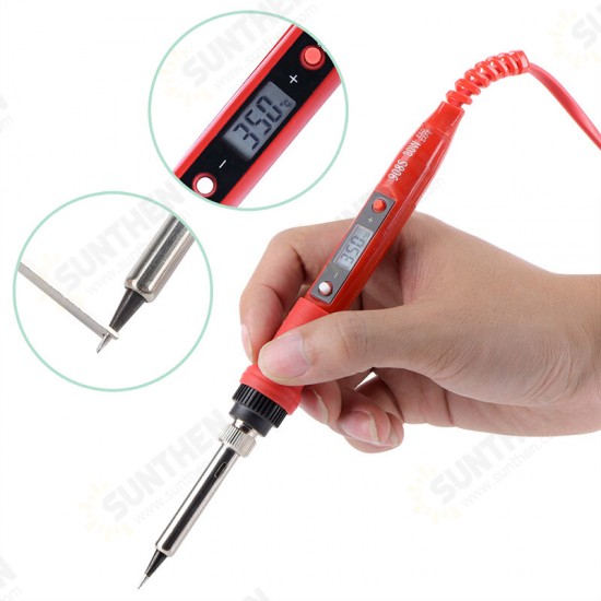 JCD 908S 80W Soldering Iron Kit Adjustable Temperature LCD Solder Welding Tools Ceramic Heater Soldering Tips Desoldering Pump 220V/110V