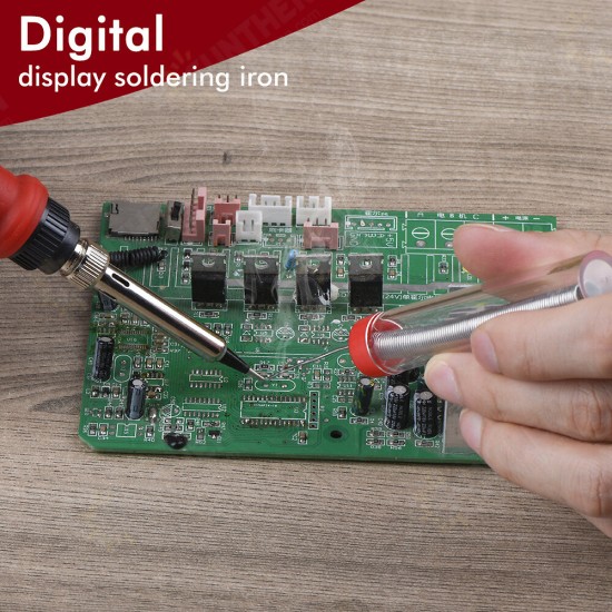 908U 100W Soldering Iron Tool Kit 220V/110V Adjustable Temperature LCD Soldeing Station Welding Repair Tools wiht Soldering Holder Sucker 908U 100W Soldering Iron Tool Kit 220V/110V Adjustable Temperature LCD Soldeing Station Welding Repair Tools wiht Soldering Holder Sucker