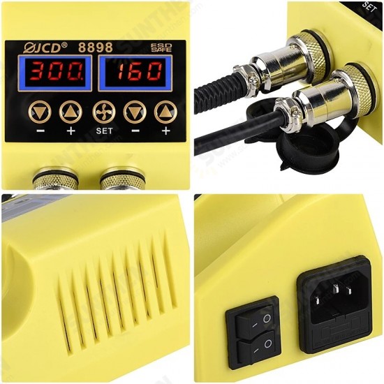 WM-8898 2 in 1 750W Soldering Station 80W 110V/220V Digital Electric Soldering Iron Adjustable Kit with Hot Air Gun