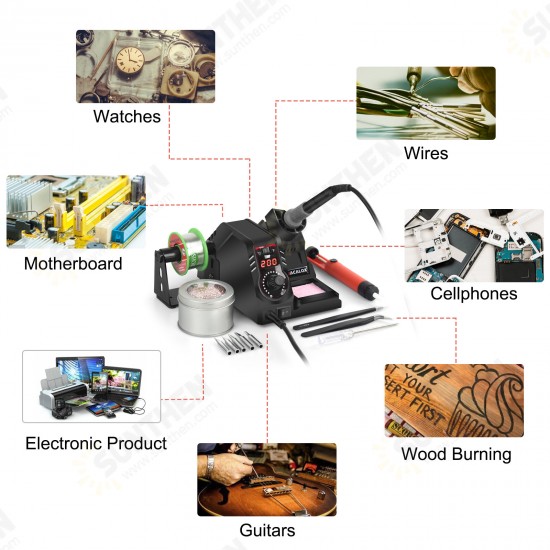110V/220V 130W SMD Rework Soldering Station Temp Adjust LCD Soldering Iron Set Welding Repair Tool Desoldering Pump 110V/220V 130W SMD Rework Soldering Station Temp Adjust LCD Soldering Iron Set Welding Repair Tool Desoldering Pump