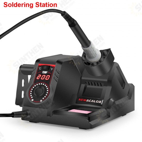 110V/220V 130W SMD Rework Soldering Station Temp Adjust LCD Soldering Iron Set Welding Repair Tool Desoldering Pump