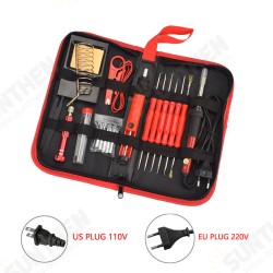 26Pcs 60W Multifunctional Electric Solder Iron Kit Screwdriver Desoldering Pump Tip Wire Pliers + Tool Bag EU Plug/US Plug 26Pcs 60W Multifunctional Electric Solder Iron Kit Screwdriver Desoldering Pump Tip Wire Pliers + Tool Bag EU Plug/US Plug