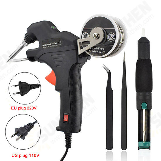 50W Electric Send Tin Solder Iron Tool Kit Internal Heating Handheld Automatically Send Tin Welding Station Repair Tool EUPlug/US Plug