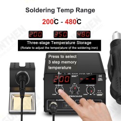 886D 220V 750W Digital 2 in 1 Rework Station Soldering Iron Hot Air Heat PCB Preheater Tool with 2A 5V USB Port 886D 220V 750W Digital 2 in 1 Rework Station Soldering Iron Hot Air Heat PCB Preheater Tool with 2A 5V USB Port