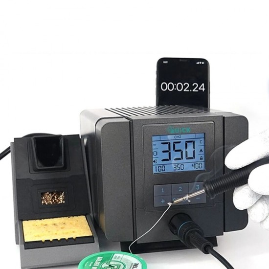QUICK Q8 150W LCD Digital Display Soldering Station with TSS08C-I Soldering Tip for BGA SMD Phone Motherboard Repair Tool