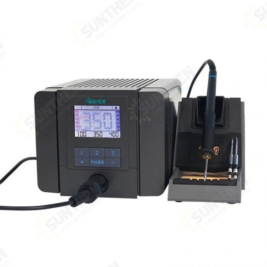 QUICK Q8 150W LCD Digital Display Soldering Station with TSS08C-I Soldering Tip for BGA SMD Phone Motherboard Repair Tool