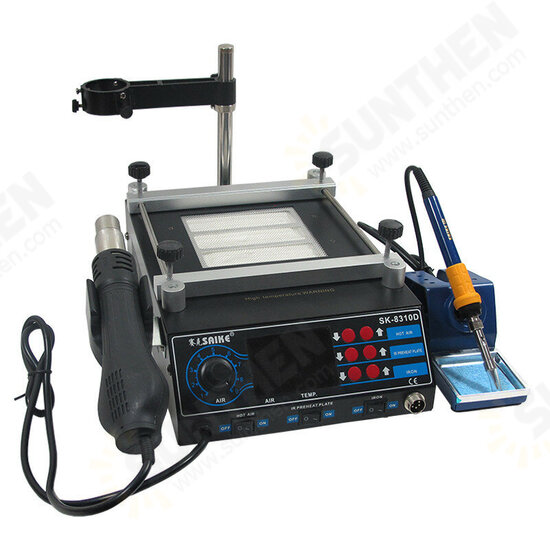 8310D 3 in 1 220V/110V Multi-function Soldering Station Digital Display Hot Air Gun+Electric Soldering Iron+Preheat Station