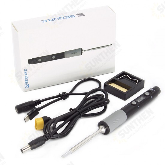 SQ-D60 60W Digital Soldering Iron Station DC12-24V Type-C Interface 100℃-400℃ Adjustable Temperature SQ-D60 60W Digital Soldering Iron Station DC12-24V Type-C Interface 100℃-400℃ Adjustable Temperature