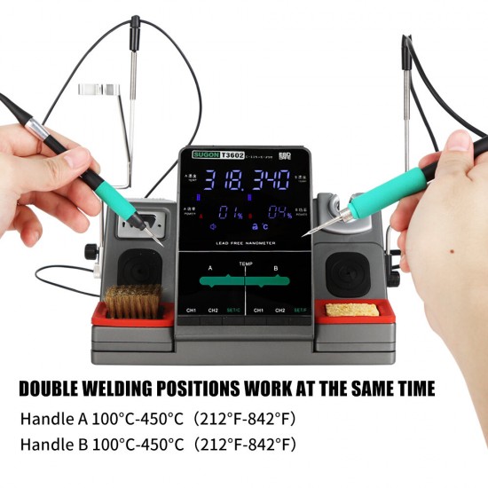 T3602 Two In One Welding Platform With Two JBC Soldering Head Solder Station