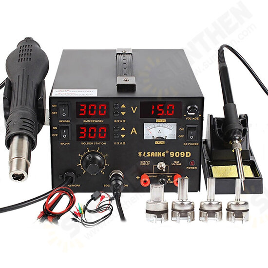 909D Hot Air Heater Desoldering Station Power Multi-Function 3 in 1 Constant Temperature Soldering Iron Soldering Station 909D Hot Air Heater Desoldering Station Power Multi-Function 3 in 1 Constant Temperature Soldering Iron Soldering Station