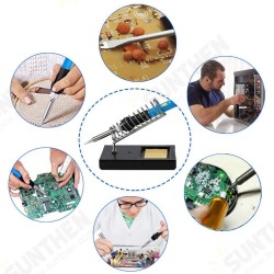 Toolour 60W Electric Soldering Iron Kit 110V/220V Switch Adjustable Temperature with Toolbox