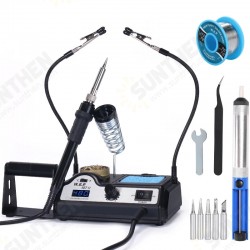 WEP 927-II 2 Helping Hands Electric Soldering Iron Station Digital Display 60W Soldering Iron Kit Temperature Adjust Welding Tool WEP 927-II 2 Helping Hands Electric Soldering Iron Station Digital Display 60W Soldering Iron Kit Temperature Adjust Welding Tool