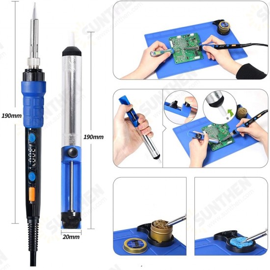 8858-I + 928D 65W LED Digital Display Soldering Iron Portable Hot Air Gun Soldering Tools