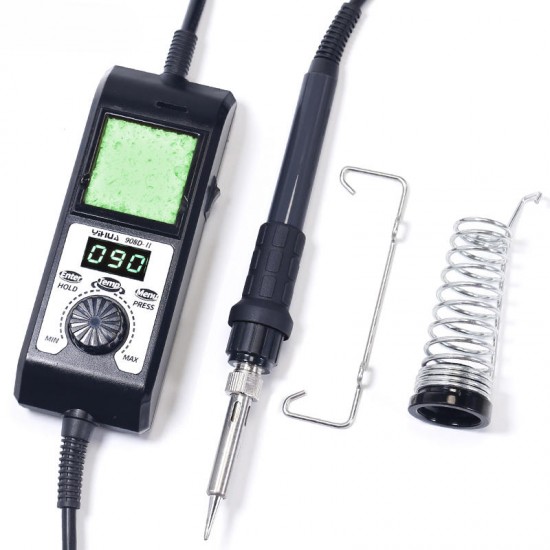 908D-II Temperature Adjustable Soldering Iron Station Temperature Correction Sleep Protection 65W 90~480℃ Removable Stand
