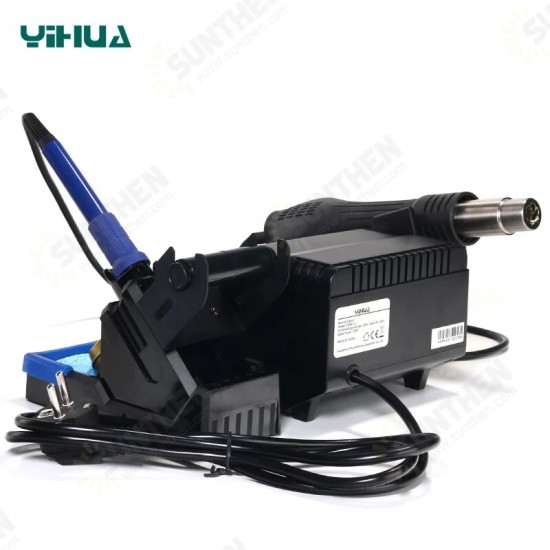 938BD+I 750W Soldering Iron Station Declined Display SMD Rework Station LCD Welding Station Hot Air Gun Soldering Station