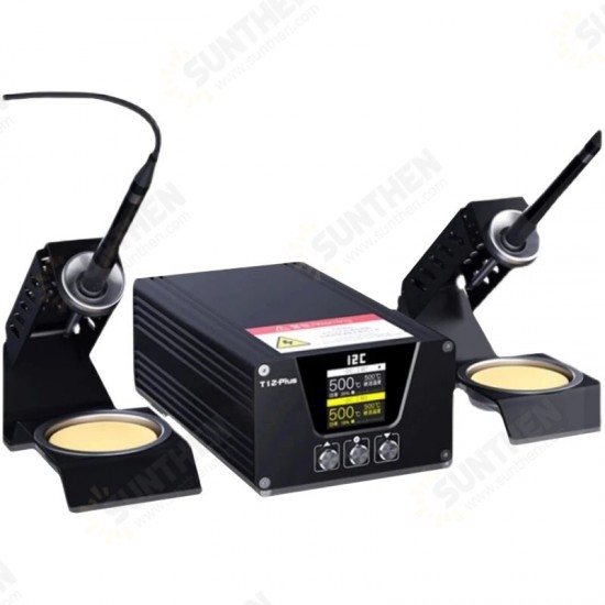 i2C 240W T12Plus Intelligent Double Soldering Station for Welding Stand Electric iron Maintenance PCB Short Circuit Repair Tool i2C 240W T12Plus Intelligent Double Soldering Station for Welding Stand Electric iron Maintenance PCB Short Circuit Repair Tool