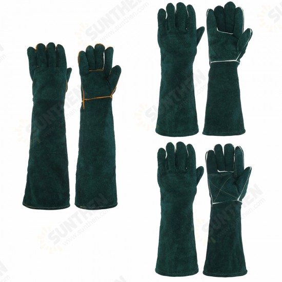 1 Pair Welding Gloves Heat Resistant Welder Heavy Duty Protective Gauntlet