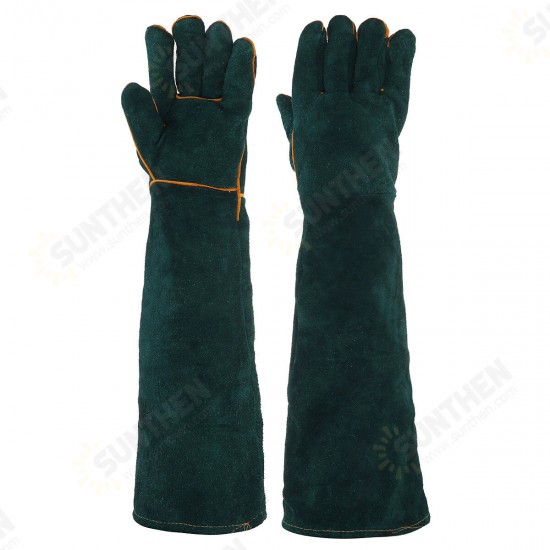 1 Pair Welding Gloves Heat Resistant Welder Heavy Duty Protective Gauntlet