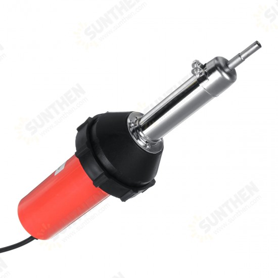 1080W Plastic Hot Air Welding Tool Welder Torch with 2Pcs Nozzles + Roller + Adapter