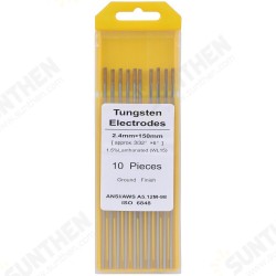 10PCS WL20 WL15 WR Professional Tungsten Electrodes TIG Welding Rods 1.0/1.6/2.4/3.2mm x 150mm