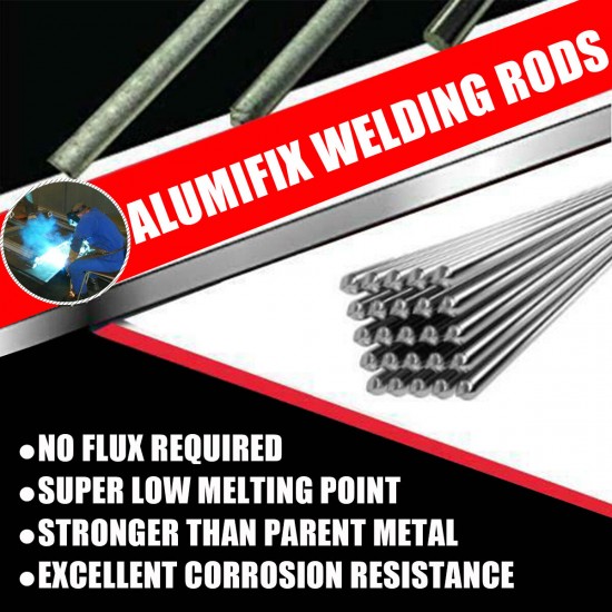 10pcs Solution Welding Flux-Cored Rods Aluminum Soldering Low Temp Easyweld