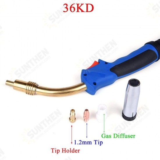 15AK 24KD 36KD Professional MIG MAG MB Welding Torch Air Cooled Contact Tip Swan Neck Holder Gas Nozzle