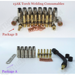 15AK Welding Torch Consumables eu Style 180A MIG Torch Nozzle Gaas Tips Guun Holder Wrench Neck for MIG Welding Machine 15AK Welding Torch Consumables eu Style 180A MIG Torch Nozzle Gaas Tips Guun Holder Wrench Neck for MIG Welding Machine